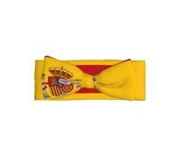 Bandeau pour bébé fille avec nœud drapeau espagnol - Bandeau en polyester doux et extensible, parfait pour les nouveau-nés, 0 à 6 mois, cadeau de bébé, accessoire photo
