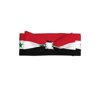 Bandeau pour bébé motif drapeau de la République arabe syrienne - Doux et extensible - Pour nouveau-nés et nourrissons - Joli nœud papillon - Pour fêtes et cadeaux