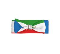 Bandeau pour bébé orné d'un délicat nœud et d'un motif pleine lune, imprimé drapeau de la Guinée équatoriale,