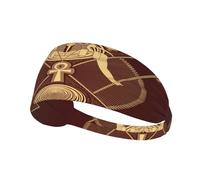 Bandeau pour cheveux avec symbole du scarabée Ankh du dieu égyptien antique Thoth, bandeau élastique unisexe, bandeau évacuant l'humidité pour le sport, la course à pied, le yoga.