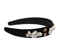 Bandeau pour Cheveux Baroque en Cristaux et Perles, Décoratif | Style Chic et Élégant, Maintient les Cheveux, Adapté aux Cheveux Courts Ondulés, pour Bal et Concert