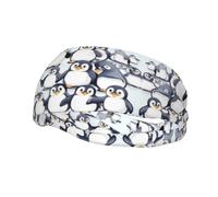 Bandeau pour cheveux de nombreux pingouins mignons pour esquisser la sueur, antidérapant, extensible, lavable