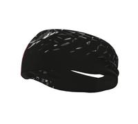 Bandeau pour cheveux effet serpent cobra noir tendance, idéal pour la course à pied et la salle de sport. Respirant et évacuant la transpiration.