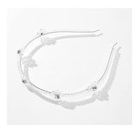 Bandeau pour cheveux mode féminine émail sauvage lilas accessoires pour cheveux féminin tempérament élégant accessoires pour cheveux (couleur : noir) (transparent)