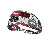 Bandeau pour cheveux Rustic Cabin Wild Lodge Bear, bandeau élastique unisexe, bandeau évacuant l'humidité pour le sport, la course à pied, le yoga.