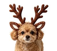 Bandeau pour Chien avec Bois de Renne Serre-tête Respirant Accessoire de