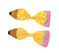 Bandeau pour enseignant, bandeau crayon | Jolie pince à cheveux avec un nœud crayon jaune, accessoire de coiffure pour l'année scolaire, joli couvre-chef pour étudiants et enseignants, pince à cheveux