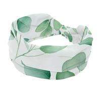 Bandeau pour femme, accessoires pour cheveux doux, large bandeau élastique, feuilles vertes, évacuation de la transpiration, pour entraînement, Yaga, course à pied, randonnée, exercice
