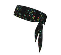 Bandeau pour Femme avec éléments mathématiques et scientifiques, Bandeau de Yoga, Bandeau Anti-Transpiration, Foulard Fantaisie pour Les fêtes, Le Sport, Le Spa, à Nouer dans Un Sac à Main