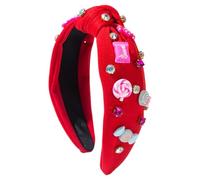 Bandeau pour femme avec nœud - Large bandeau avec strass - Accessoire de cheveux tendance - Serre-tête mignon