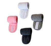 Bandeau pour Femmes en Tissu 4 Pièces, Bandeau à Scratch | Lavable, pour Maquillage et Soins du Visage, Convient aux Femmes et Adolescentes, Lot de 4