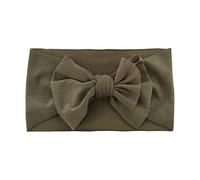 Bandeau pour fille - Couleur unie - Pour tout-petit garçon - Avec nœud papillon - En tricot - Soins de bébé - Pour nouveau-né (H, taille unique)