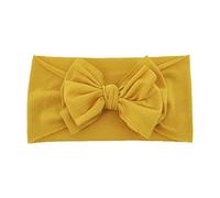 Bandeau pour fille - Couleur unie - Pour tout-petit garçon - Avec nœud papillon - En tricot - Soins de bébé - Pour nouveau-né (B, taille unique)
