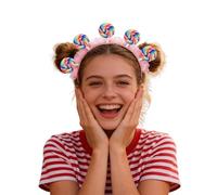 Bandeau pour Filles Design Ludique de Parc d'Attractions Forme de Bonbon Élastique et Ajustable pour un Style Quotidien