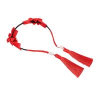 Bandeau pour Garçon et Filles en Tissu Rouge Style Ethnique | Fêtes Cosplay et Anniversaire, Surface Lisse et Douce, Accessoire Réutilisable pour Autoportrait