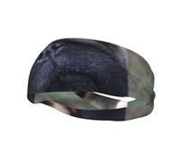 Bandeau pour homme et femme avec un carlin qui vous regarde - Bandeau de course anti-transpiration pour la salle de sport