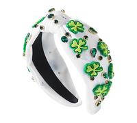 Bandeau pour la Saint-Patrick - Accessoires de Stylisme à Nœud Trèfle Irlandais,Accessoires Capillaires Pour La Célébration De La Saint-Patrick - pour Femmes et Filles, Quotidien, Fêtes et Maquillage