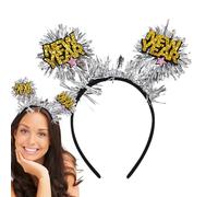 Bandeau pour le Nouvel An 2025, Bandeau pour le Nouvel An - Coiffure de Noël, Bandeau de Nouvel An 2025 Décoration de bandeau de cheveux de bonne année pour les fournitures de fête