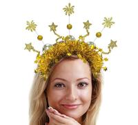 Bandeau pour le Nouvel An, bandeau doré et argenté, à paillettes étincelantes, accessoire de costume de Nouvel An pour carnaval