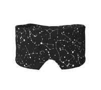Bandeau pour les yeux imprimé constellation de divination étoilée, masque rembourré chauffe-oreilles, bandeau réglable, pour une relaxation profonde