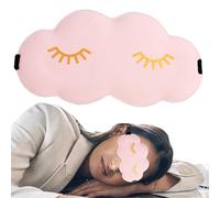 Bandeau pour les yeux pour dormir - Masque pour les yeux en peluche douce - Protection des yeux de luxe pour la nuit - Store vénitien en mousse en forme de nuage avec S ergonomique réglable et
