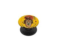 Bandeau pour Les Yeux Samouraï Chat Chevauchant Tigre Japonais Guerrier Art PopSockets PopGrip Adhésif