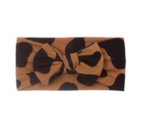 Bandeau pour nouveau-né avec nœuds, imprimé léopard, large bandeau à nœuds, doux, extensible, pour un usage quotidien et la photographie