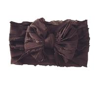 Bandeau pour nouveau-né fille avec nœuds surdimensionnés en dentelle - Accessoire de cheveux fait à la main pour fille et nourrisson - Bandeau avec nœuds en dentelle