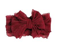 Bandeau pour nouveau-né fille avec nœuds surdimensionnés en dentelle - Accessoire de cheveux fait à la main pour fille et nourrisson - Bandeau avec nœuds en dentelle