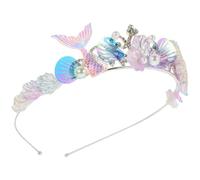 Bandeau Queue de Métal Orné de Coquillages et Cristaux | Coiffe de Fête, Photo Prop et Cosplay, Maintien Confortable, Ne Glisse Pas