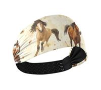 Bandeau rafraîchissant pour femme - Style cheval désolé - Tendance - Tête extensible pour le tennis, le cyclisme, le maquillage, le maquillage - Teckel coloré - Étoiles
