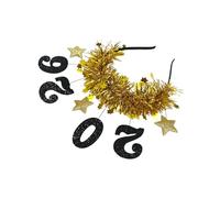 Bandeau réglable du Nouvel An 2026 pour femmes, Gold | Bandeau à guirlandes léger, décorations de cheveux pour les célébrations de noël et du nouvel an, avec un Design de