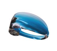 Bandeau respirant imprimé phare de plage pour le sport - Bandeau de transpiration élégant, parfait pour le yoga, la course à pied, le cyclisme, etc