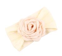 Bandeau respirant pour bébé avec breloque fleur - Bandeau élastique pour filles de 0 à 36 mois