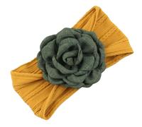 Bandeau respirant pour bébé avec breloque fleur - Bandeau élastique pour filles de 0 à 36 mois