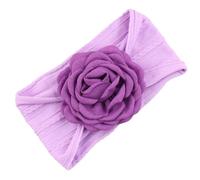 Bandeau respirant pour bébé avec breloque fleur - Bandeau élastique pour filles de 0 à 36 mois