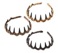 Bandeau Rétro Crâne Élevé - Coiffe Décorative Ensemble 3 Pièces - Serre-Tête Réversible Anti-Dérapant avec Motif - pour Sport Cosplay Sport Tenue Quotidienne Événement Formel Femmes Filles