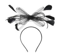 Bandeau Rétro en Tulle à Fleurs, Noir, pour Banquet et Bal | Accessoire Chic et Élégant, Confortable à Porter, Facile à Emporter, pour Dames, Familles, Cérémonie
