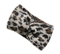 Bandeau rétro imprimé animal en tissu tricoté doux, chaud et confortable pour temps froid, accessoire pour cheveux pour diverses occasions en tricot léopard