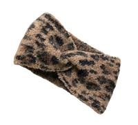 Bandeau rétro imprimé animal en tissu tricoté doux, chaud et confortable pour temps froid, accessoire pour cheveux pour diverses occasions en tricot léopard