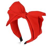 Bandeau rouge avec nœud double couche - Accessoire de cheveux pour femme - Pour Noël, fête, cosplay