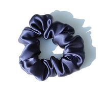 Bandeau Soie 100% Pure Grands Scrunchies Ropes Bandes Cheveux Cravates Titulaires de queue de queue de cheval for femmes Accessoires de filles 19 Monnée 3.5cm Bandeau Cheveux Femme(6 Navy Blue)