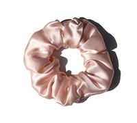 Bandeau Soie 100% Pure Grands Scrunchies Ropes Bandes Cheveux Cravates Titulaires de queue de queue de cheval for femmes Accessoires de filles 19 Monnée 3.5cm Bandeau Cheveux Femme(9 Dusty Pink)