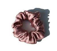 Bandeau Soie 100% Pure Grands Scrunchies Ropes Bandes Cheveux Cravates Titulaires de queue de queue de cheval for femmes Accessoires de filles 19 Monnée 3.5cm Bandeau Cheveux Femme(2 Cameo Brown)