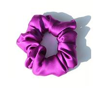Bandeau Soie 100% Pure Grands Scrunchies Ropes Bandes Cheveux Cravates Titulaires de queue de queue de cheval for femmes Accessoires de filles 19 Monnée 3.5cm Bandeau Cheveux Femme(15 Purple)