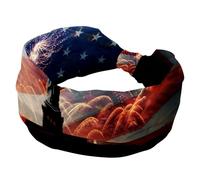 Bandeau souple pour femme, large turban antidérapant, motif statue de la liberté, élastique, sueur, yoga, entraînement, bandeau croisé noué