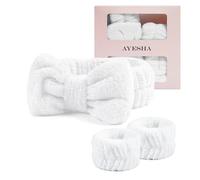 Bandeau spa pour femme - Bandeau doux en éponge pour le lavage du visage et des nuages - Bandeau de maquillage pour femme - Rose