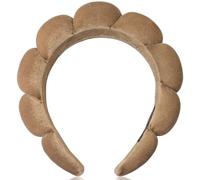 Bandeau spa pour femme - Bandeau doux en éponge pour le lavage du visage et des nuages - Bandeau de maquillage pour femme - Rose