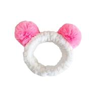 Bandeau spa pour le visage pour le maquillage et le lavage, bandeaux créatifs avec pompon en peluche, bandeau élastique pour filles et femmes, joli serre-tête pour yoga, sport, cosmétiques, douche