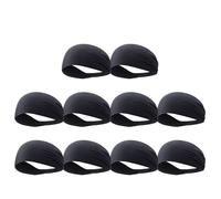 Bandeau Sport 1-10 pièces Bandeau de Sport Ultra-Mince Respirant Absorbant la Sueur élastique Cheveux Doux Plein air Yoga(Black 10pcs)